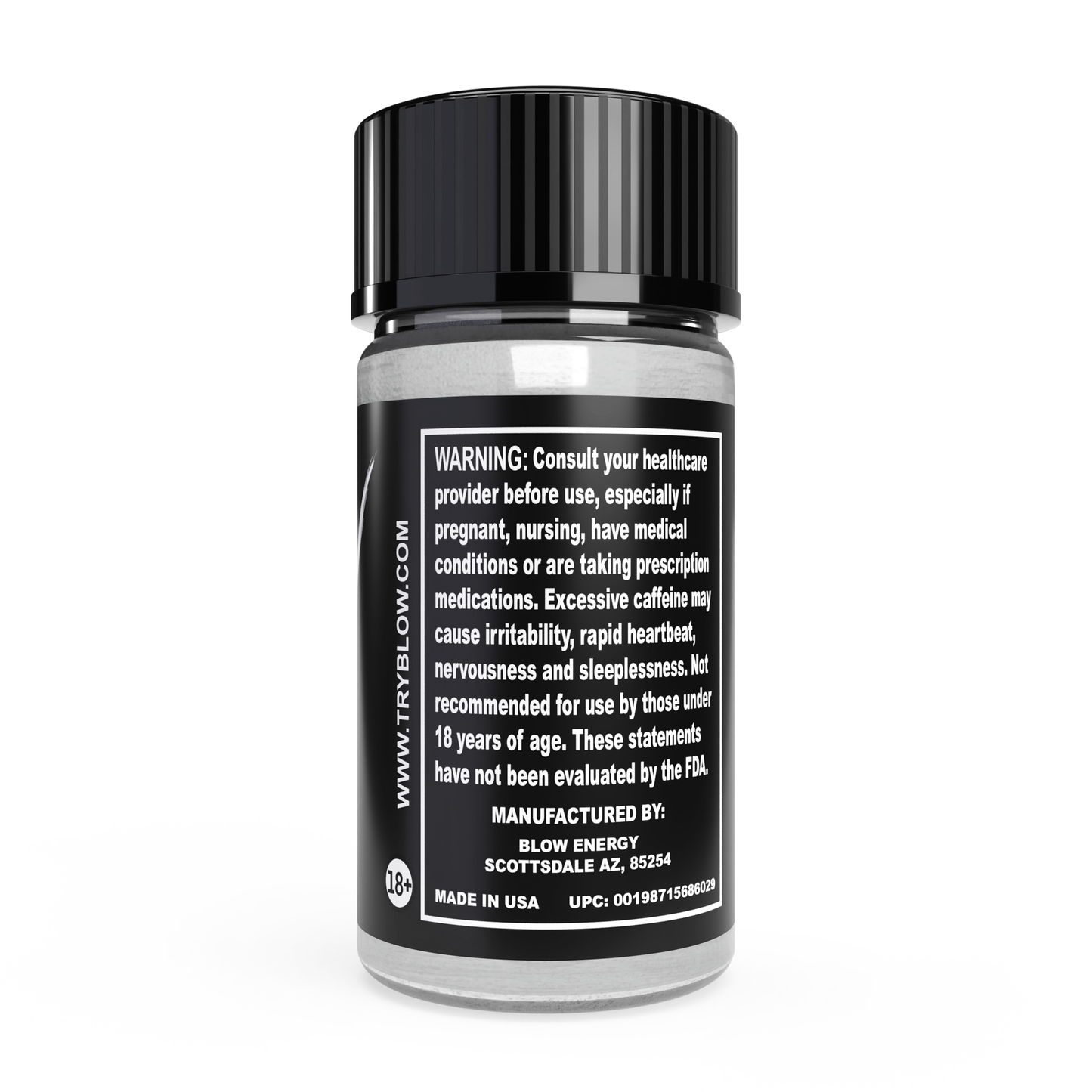 Blow Energy Powder - 1g Container - 3 Pack (400mg Caffeine Per Vial)