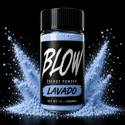 BLOW ENERGY POWDER - BLUEBERRY LAVADO - 1G Container (400MG Caffeine Per Vial) PRE-ORDER - SHIPS 8/1