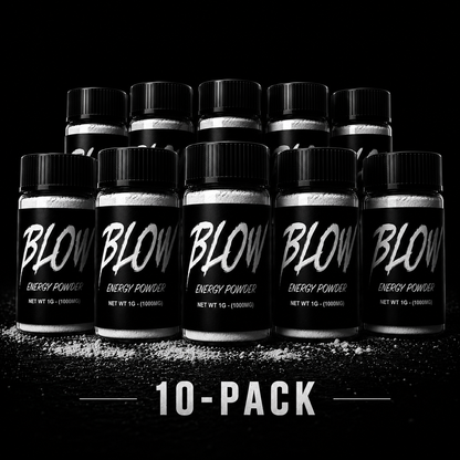 BLOW ENERGY POWDER - 1G Container - 10 Pack (400MG Caffeine Per Vial)